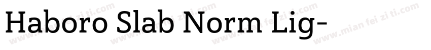 Haboro Slab Norm Lig字体转换